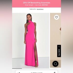 NWT pink lulus formal dress